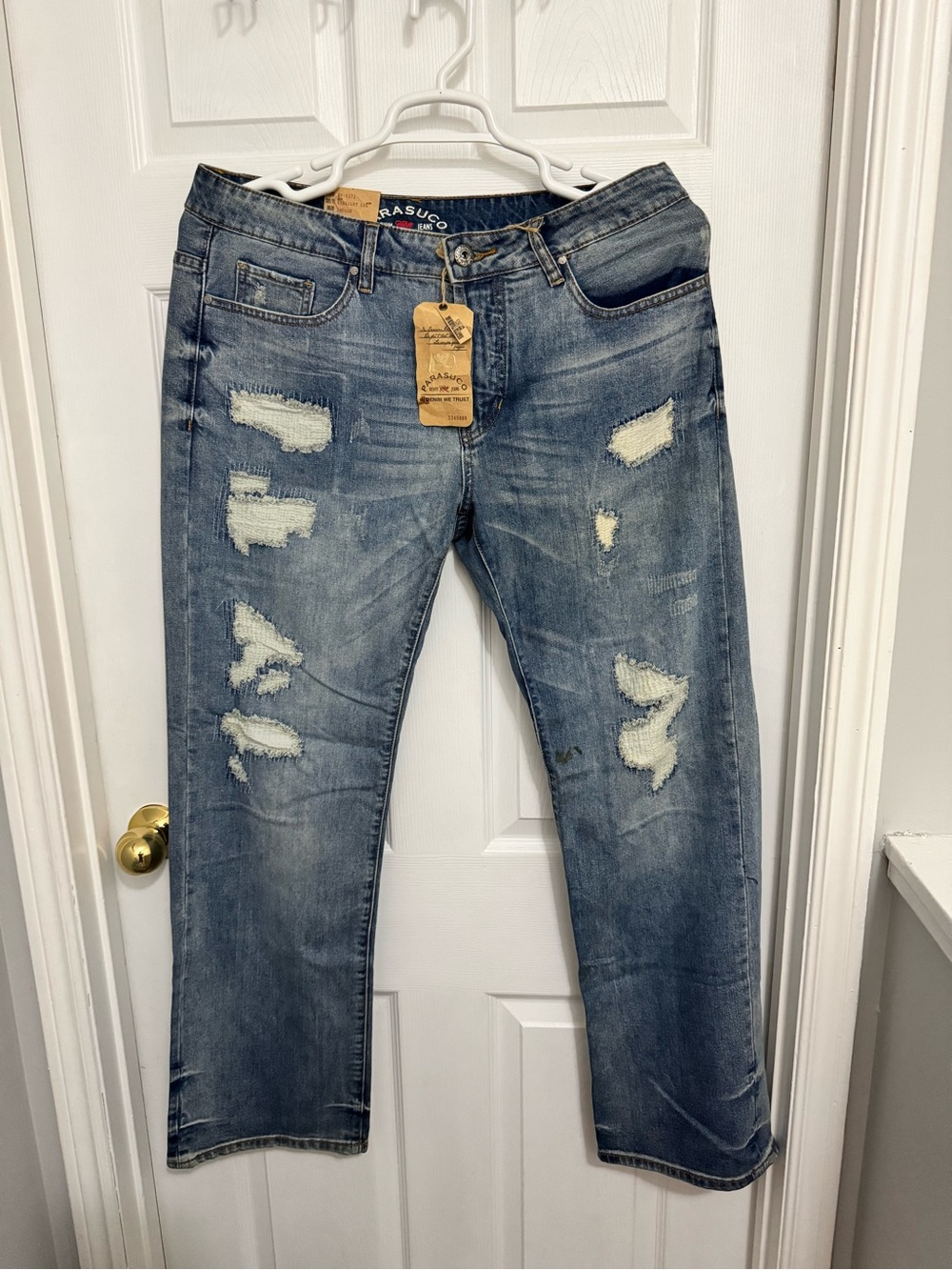 Men's Distressed Blue Jeans - Parasuco
